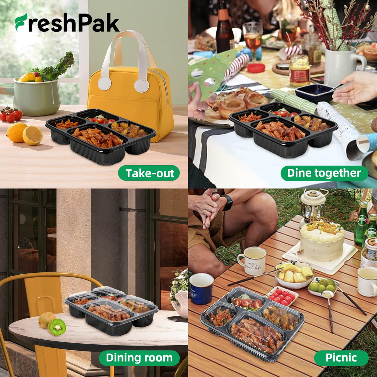 Freshpak dishwasher-safe bases support 10+ reuses.