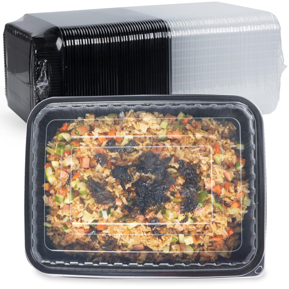 FRESHPAK 47oz meal prep container with airtight lid for portion control.