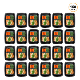 Freshware 150-pack bento boxes stack neatly to save fridge space.