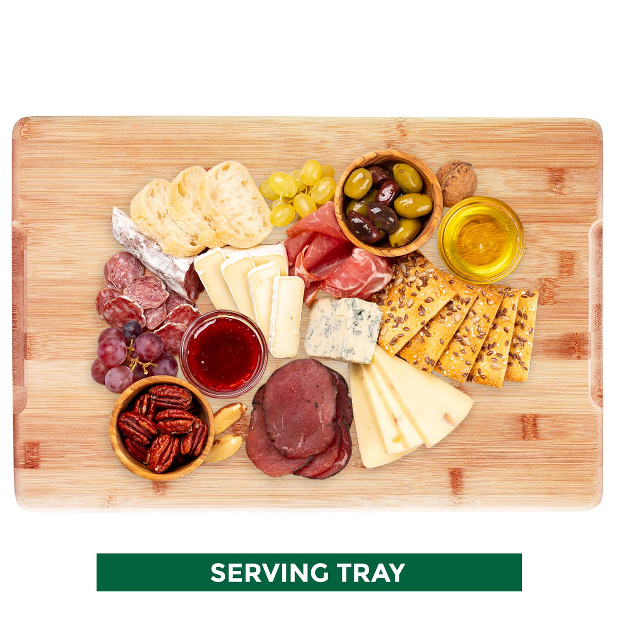 Freshware extra-large bamboo cutting board provides ample prep space for large tasks