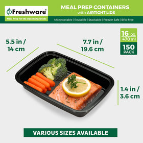 Freshware BPA-free polypropylene container for safe reheating and daily use.