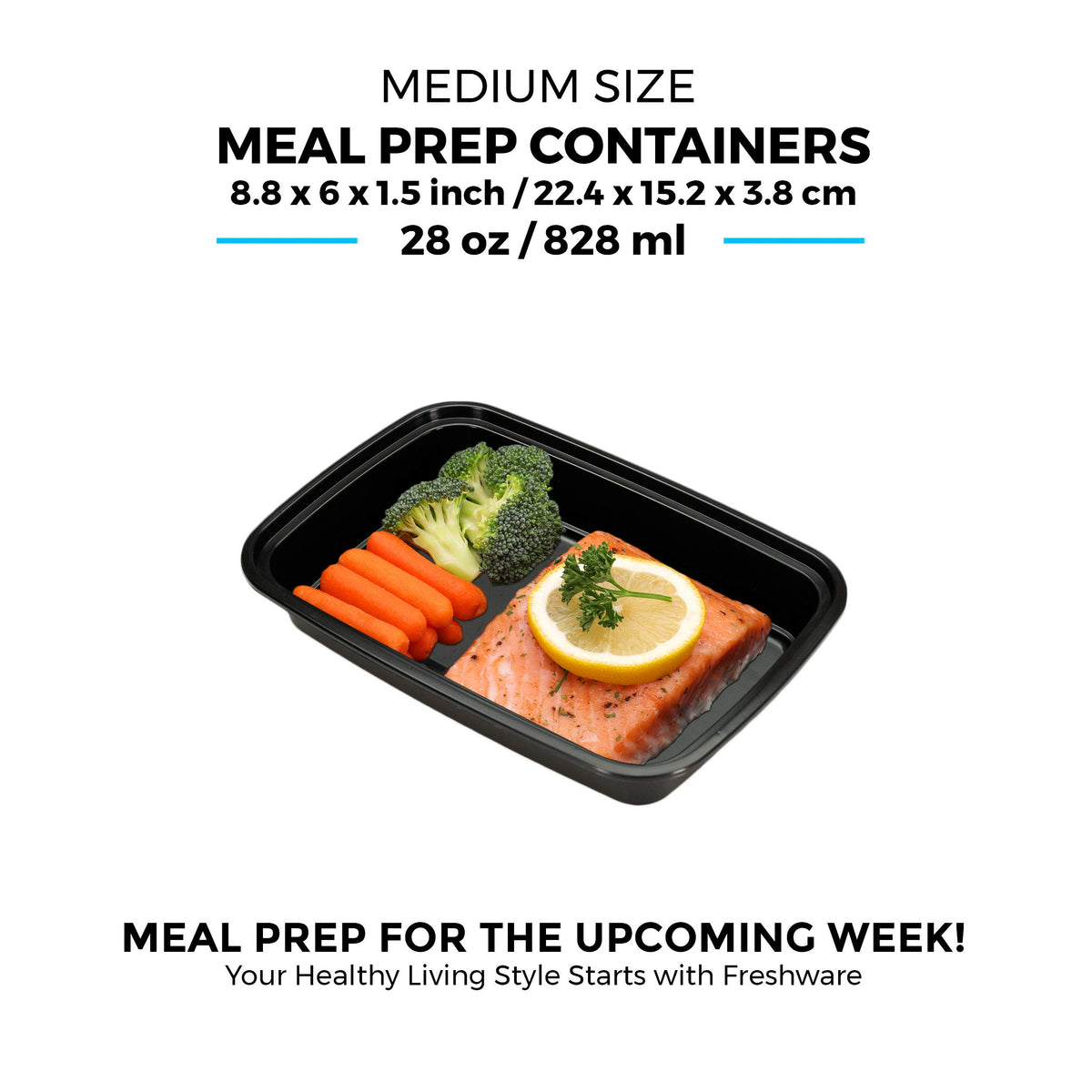 Freshware BPA-free polypropylene construction emphasizes safety and reuse.