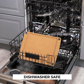 Freshware dishwasher-safe cutting board for easy cleanup.