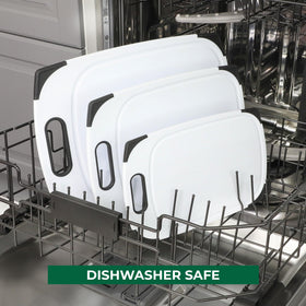 Freshware dishwasher-safe cutting board for quick cleanup after prep.