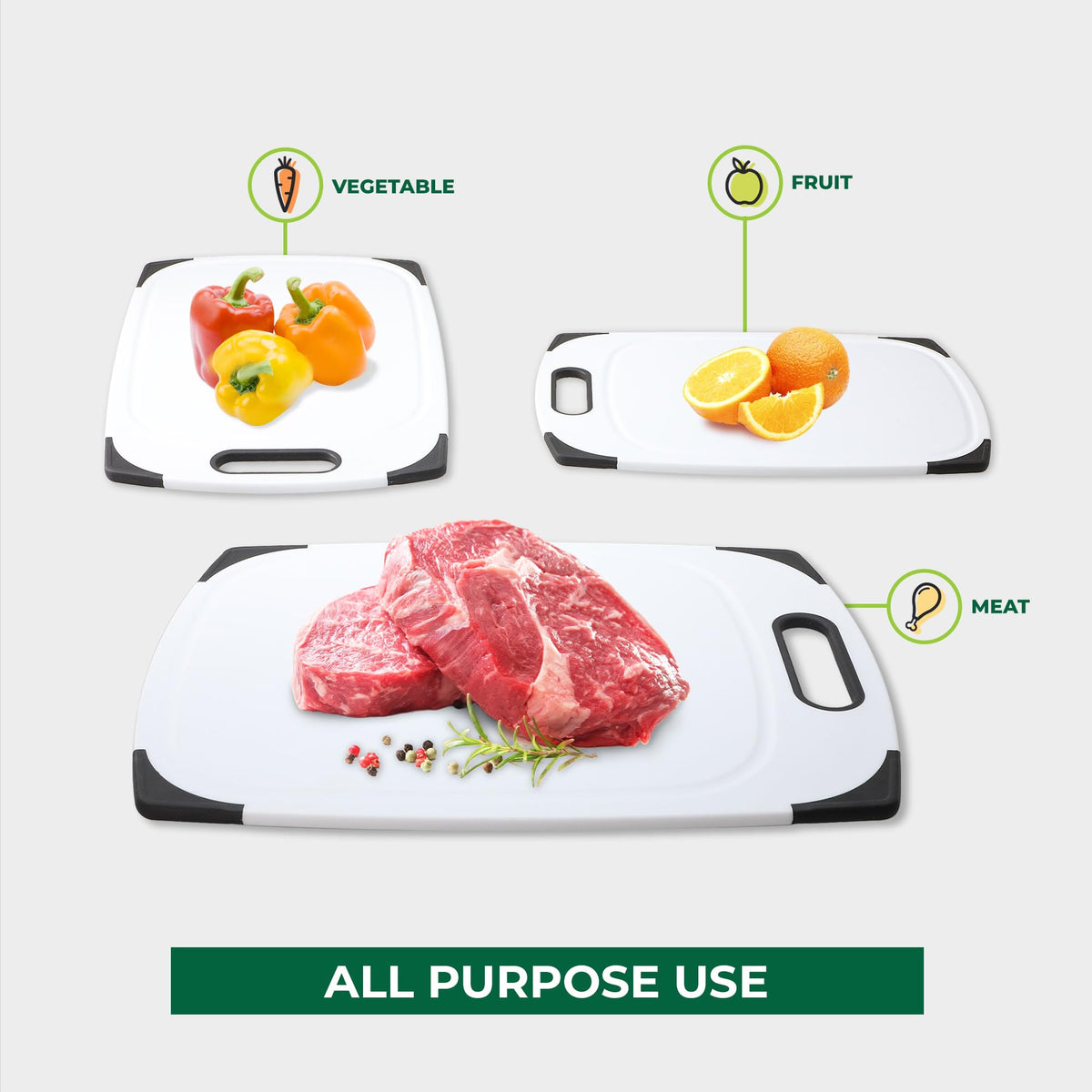 Freshware large board offering ample cutting surface for vegetables and bread.