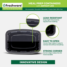Freshware dishwasher-safe containers simplify cleanup after busy days.