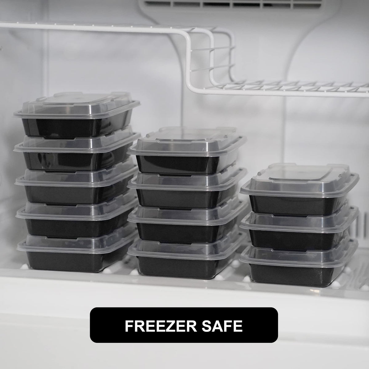 Freshware durable plastic design stands up to daily use and reuse.