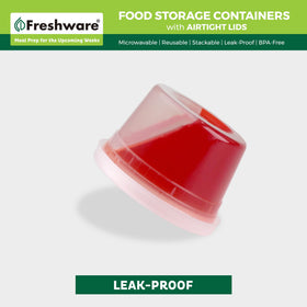 Freshware freezer-to-microwave safe containers for batch prep and reheating.