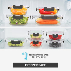 Freshware leakproof lids seal in freshness and prevent spills during transport.