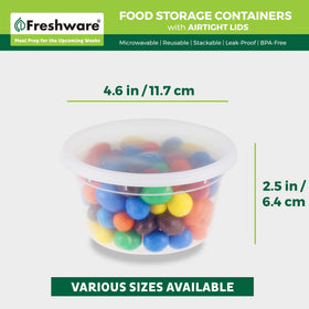 Freshware 12 oz container is BPA-free and microwave safe for quick reheats.