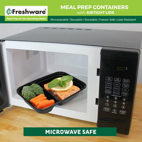 Freshware microwave-safe meal prep container for quick reheats.