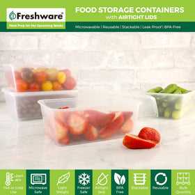 Freshware stackable deli container keeps the fridge organized and space-efficient