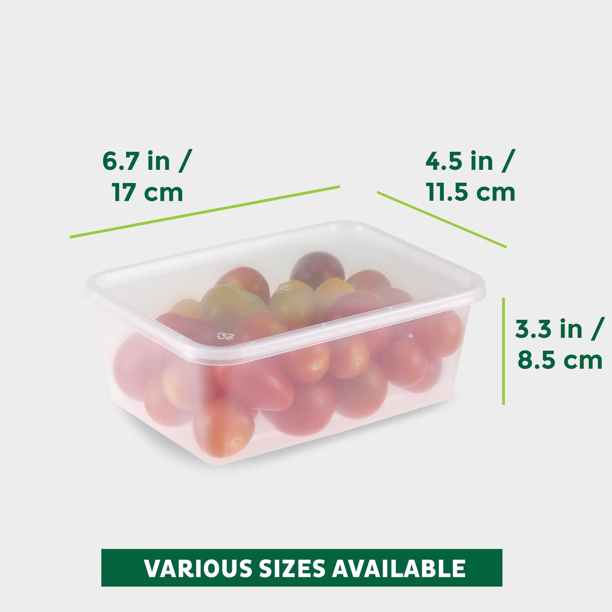 Freshware stackable design saves pantry space and simplifies meal prep.