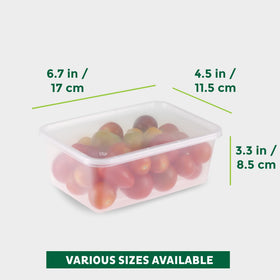 Freshware stackable design saves pantry space and simplifies meal prep.
