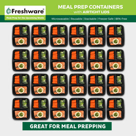 Freshware stackable lunch box design saves space in your fridge or bag