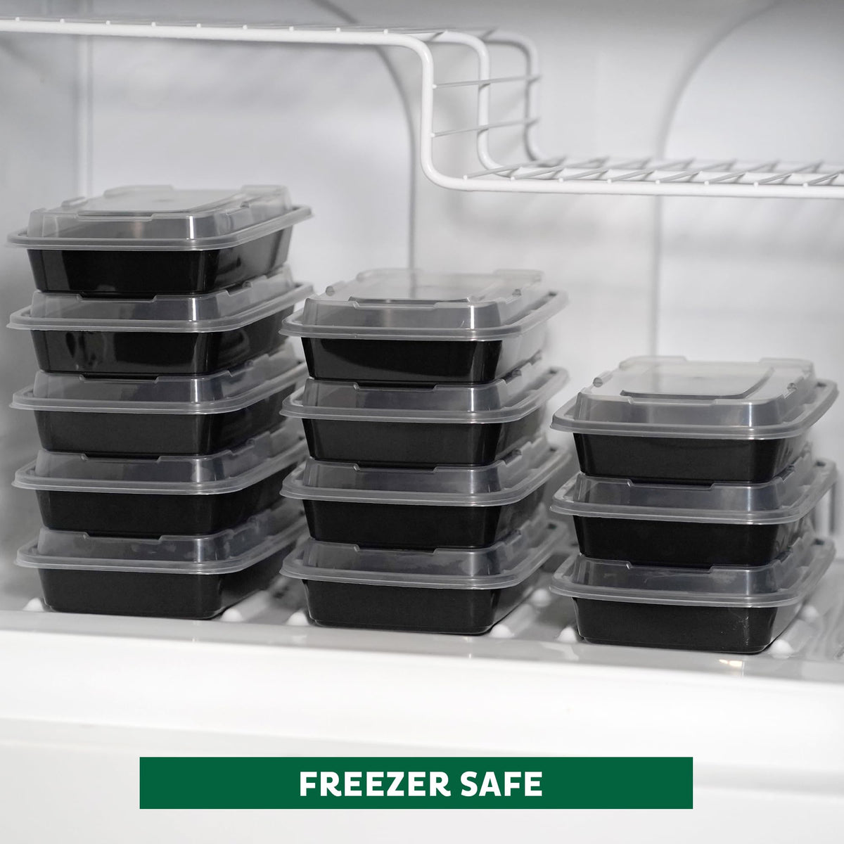 Freshware transparent stackable storage for easy labeling and organization