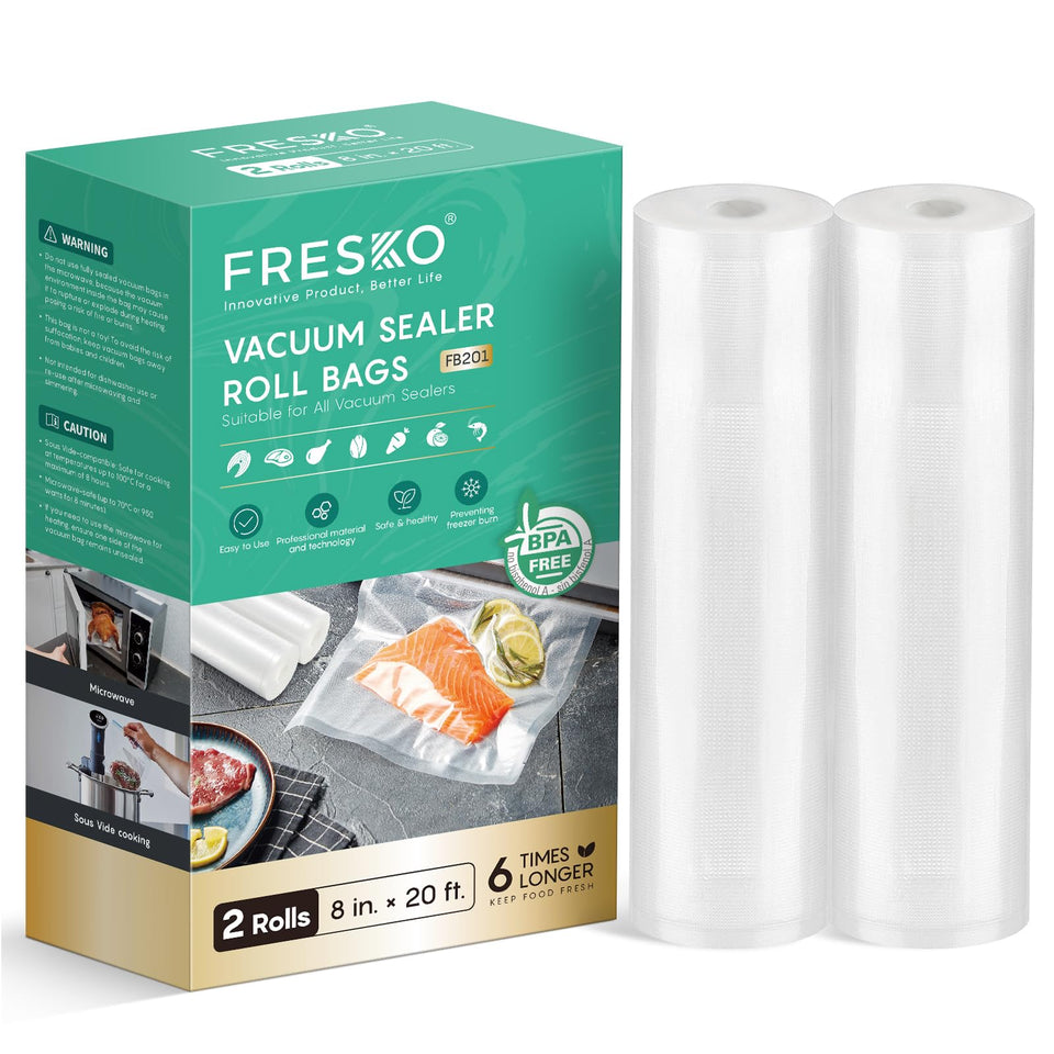 FRESKO 8x20 vacuum bag roll for meal prep and sous vide.