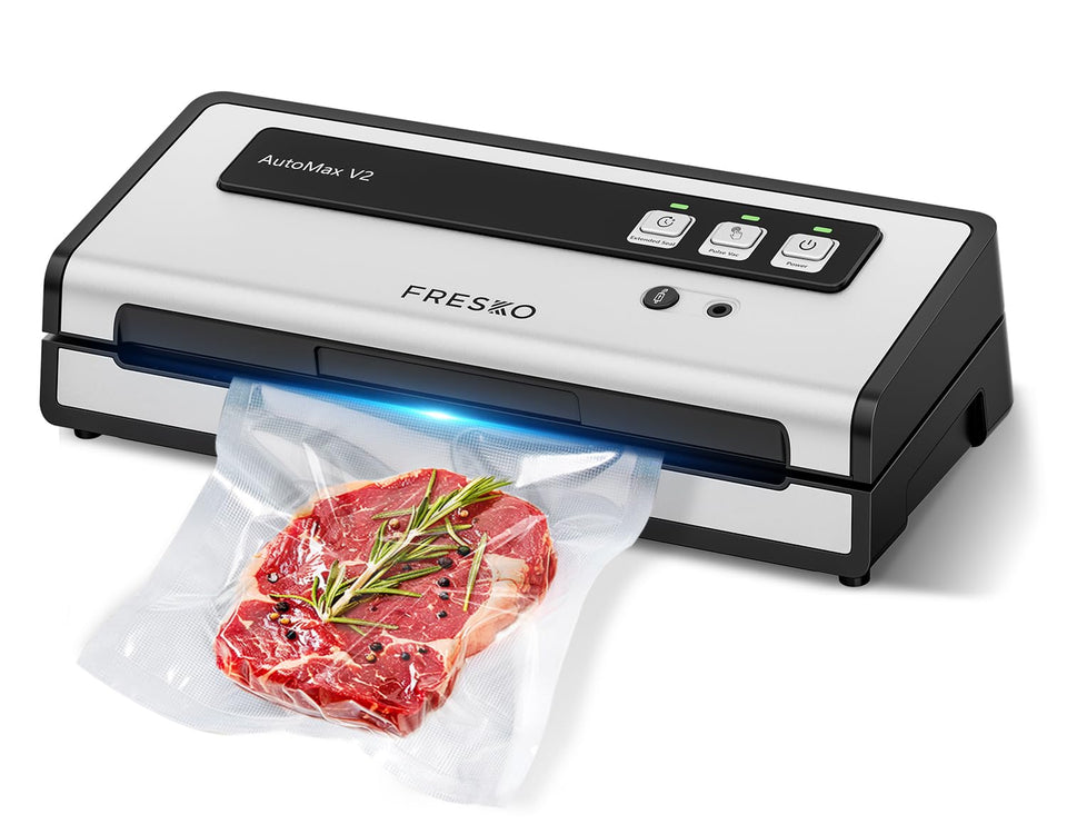FRESKO automatic vacuum sealer top view with simple lid opening for quick sealing