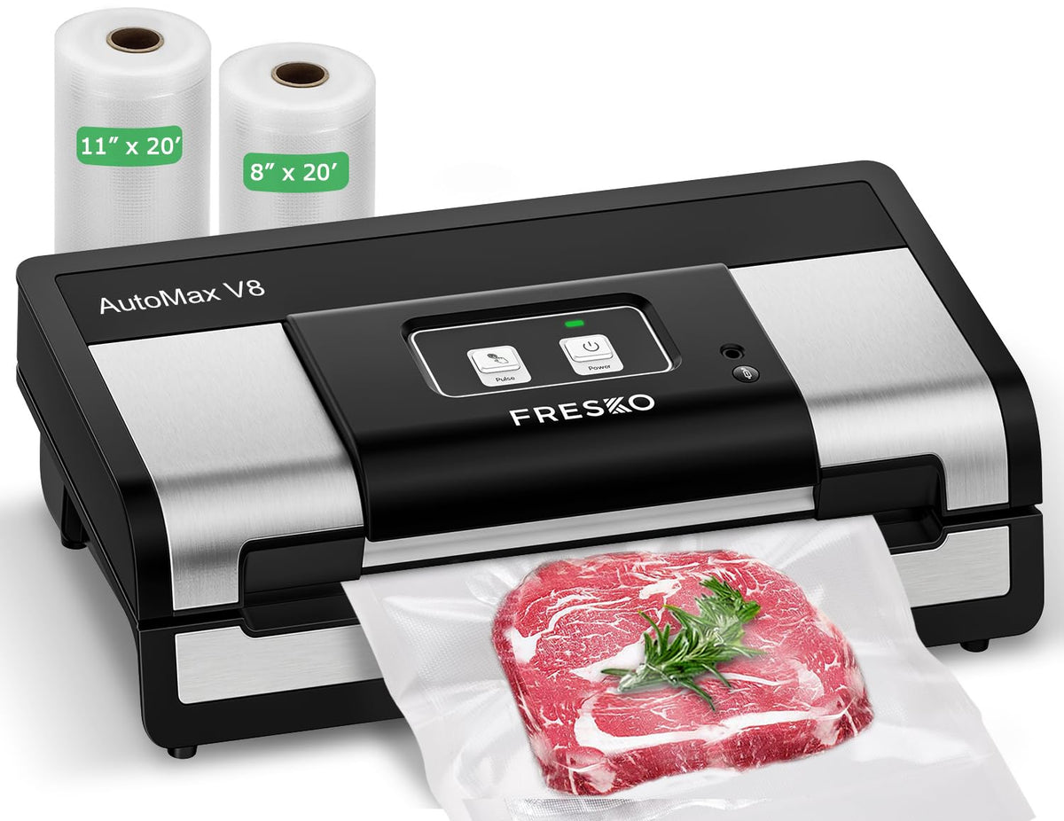 FRESKO automatic vacuum sealer unit showing compact design for efficient meal prep