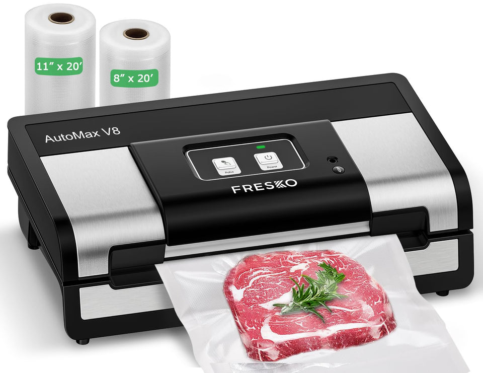 FRESKO automatic vacuum sealer unit showing compact design for efficient meal prep