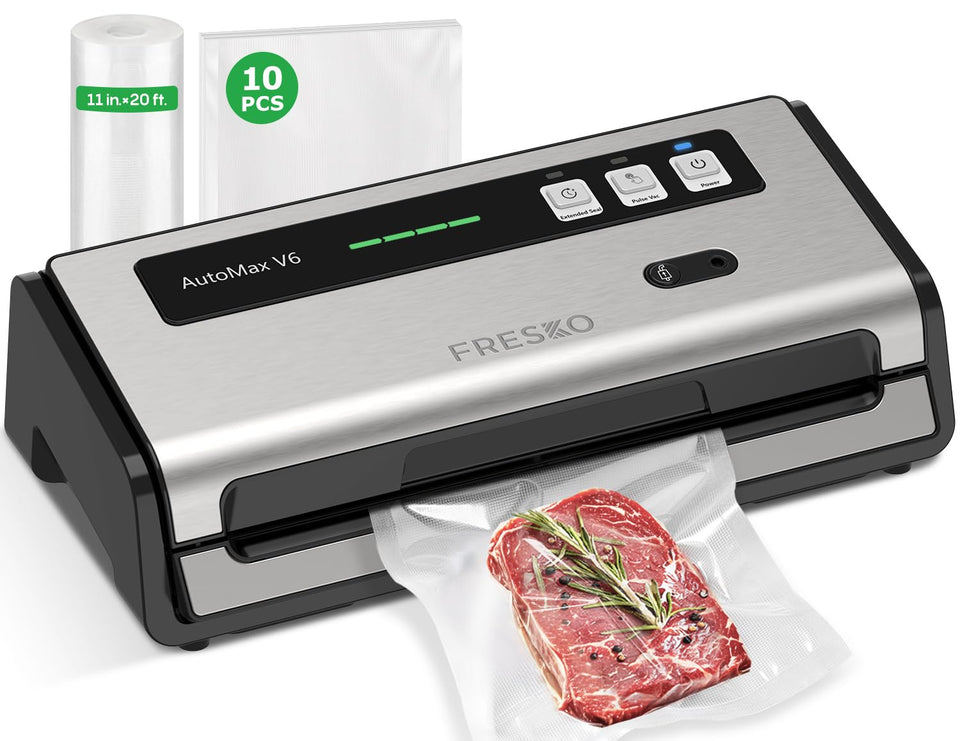 FRESKO vacuum sealer with automatic bag detection for precise sealing and freshness.