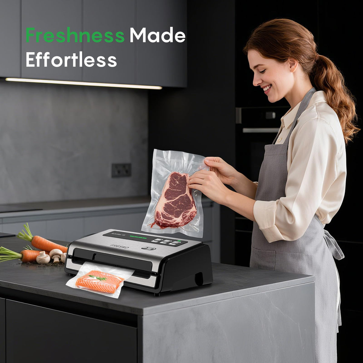 FRESKO includes two roll bags for convenient storage and sealing.