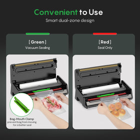 FRESKO bag-mouth clip keeping bags secure during sealing.