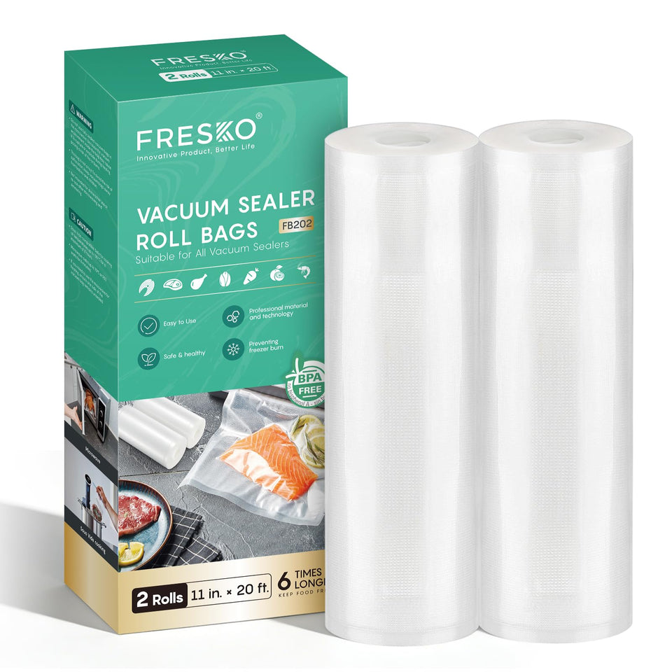 FRESKO 11x20 vacuum sealer bag rolls packaging for efficient storage and freshness
