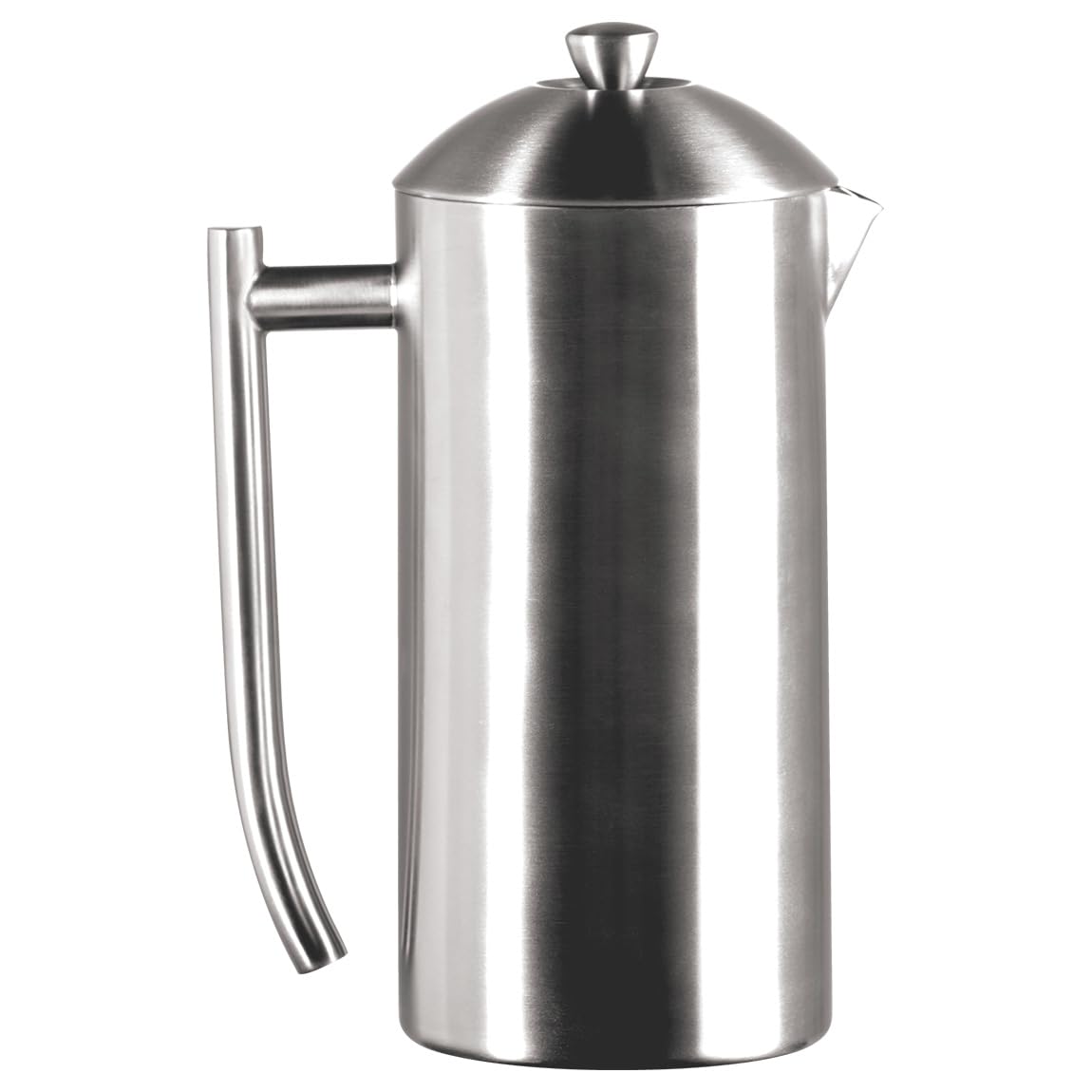 Frieling brushed stainless steel French press promises a smooth, sediment-free coffee experience