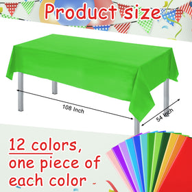 Frienda multicolor disposable tablecloth folds for easy cleanup after events