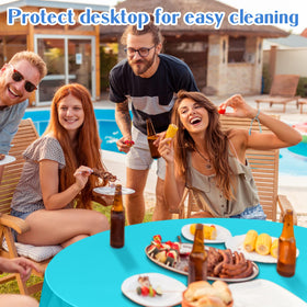 Frienda disposable tablecloth pack 12 pieces for quick setup.
