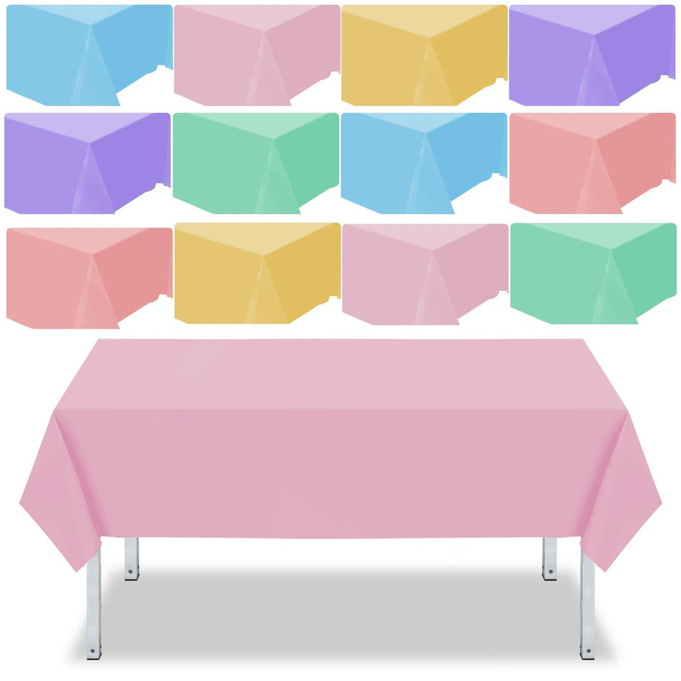 Frienda disposable tablecloth in six colors for spacious 54x108 inch rectangle tables.