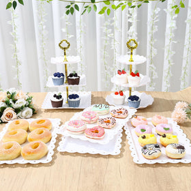 Frigg dessert table stand round trays 7.6 inch, balanced display for treats.