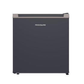 Frigidaire 1.6 cu ft compact fridge front view in black for stylish small-space cooling