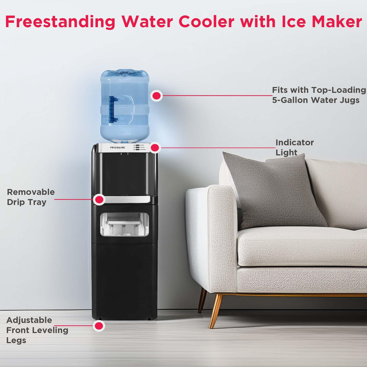 Frigidaire 3-in-1 cold water output ideal for office hydration