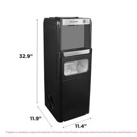 Frigidaire 3-in-1 compact black design suitable for modern kitchens and break rooms