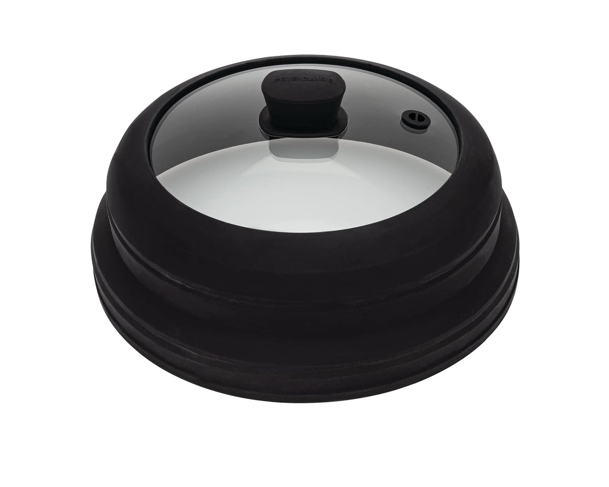 Frigidaire Collapsible Microwave Splatter Cover assembled reduces splatters for easier cleanup