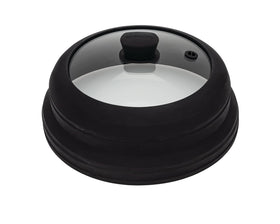Frigidaire Collapsible Microwave Splatter Cover assembled reduces splatters for easier cleanup