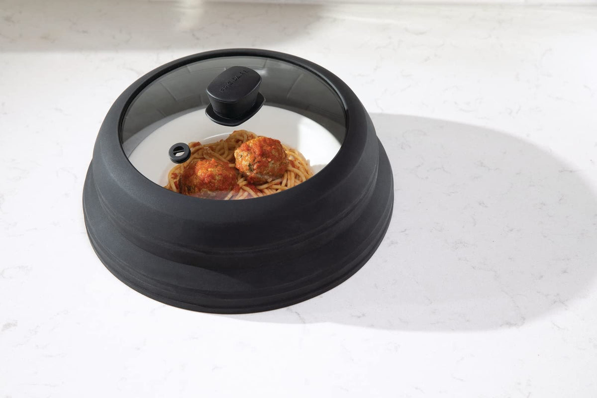 Frigidaire Collapsible Microwave Splatter Cover vent-top reduces steam during reheating