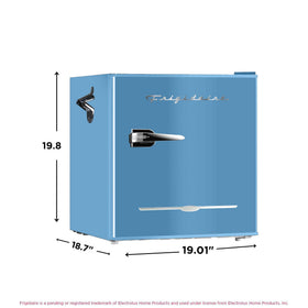 Frigidaire EFR176 blue 2L door basket for easy bottle storage.