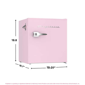 Frigidaire EFR176 pink chiller compartment with ice tray offers quick cooling.