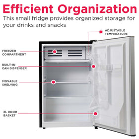 Dairy and bottle racks keep beverages organized in Frigidaire EFR285-6COM.
