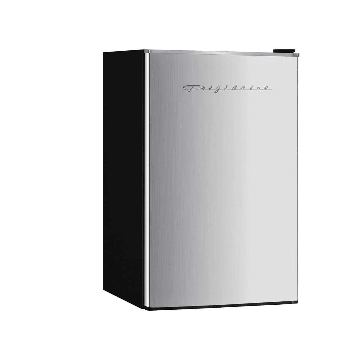 Frigidaire EFR321-AMZ interior shelves show adjustable storage for bottles.