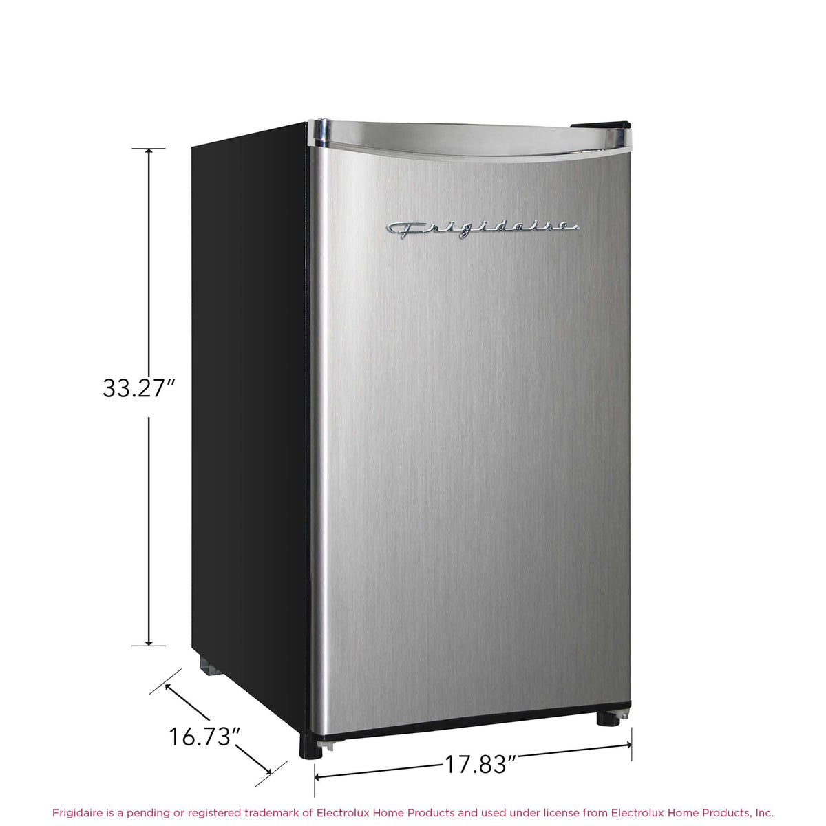 Frigidaire EFR323 interior shelves and bottle basket for easy beverage access.
