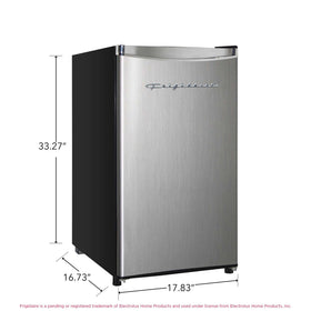 Frigidaire EFR323 interior shelves and bottle basket for easy beverage access.