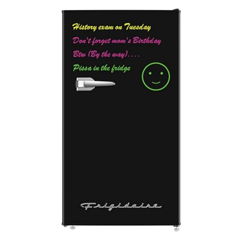 Frigidaire EFR331 front with blackboard surface for quick notes and reminders
