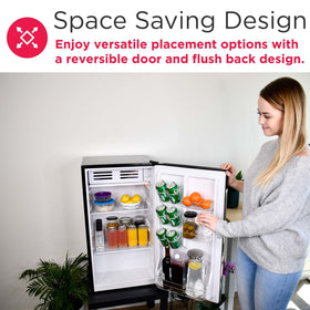 Frigidaire EFR331 front with bottle opener and retro detailing