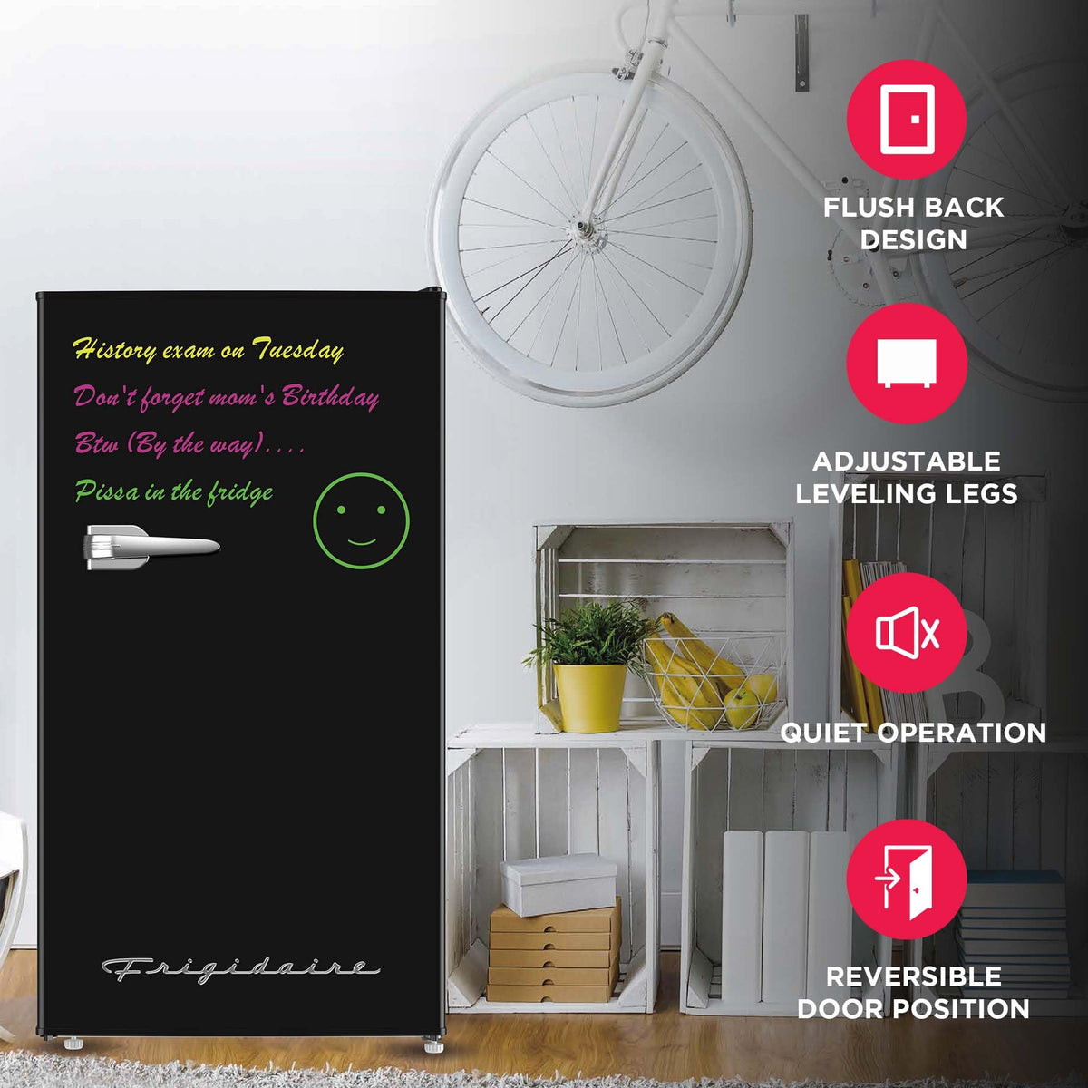 Frigidaire EFR331 interior with adjustable shelves for organized storage