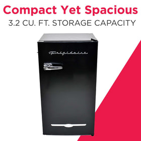 Frigidaire EFR376-BLACK bottle opener side view for quick beverage access.