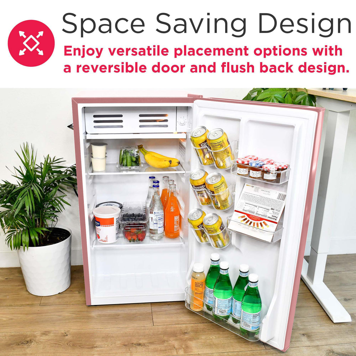 Frigidaire EFR376 ice cube tray included for quick chilling.